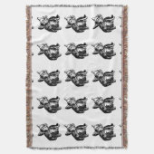 Franse Bulldog Puppy Gooi Deken (Voorkant Verticaal)