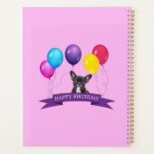 Franse BullDog Puppy Happy Birthday Gift Bag Planner (Achterkant)