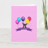 Franse BullDog Puppy Happy Birthday Wenskaart Kaart (Voorkant)