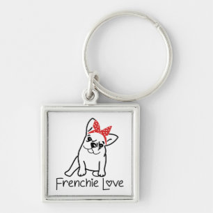 Franse Bulldog Puppy Hond Moeder Redding Adoptie L Sleutelhanger