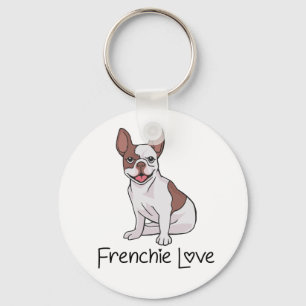 Franse Bulldog Puppy Hond Moeder Redding Adoptie L Sleutelhanger