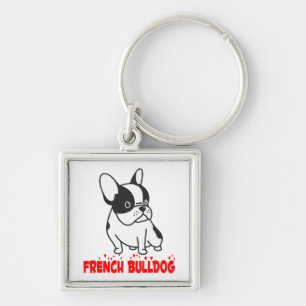 Franse Bulldog Puppy Hond Moeder Redding Adoptie L Sleutelhanger