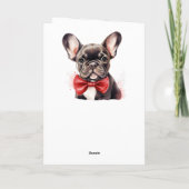 Franse Bulldog Puppy hond Verjaardagsnaam Kaart (Achterkant)