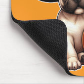 Franse Bulldog Puppy in Heks Pet met Pompoen Muismat (Hoek)