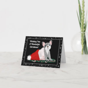 Franse Bulldog Puppy In Sinterklaas Hoed Kaart