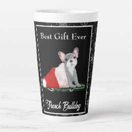 Franse Bulldog Puppy In Sinterklaas Hoed Latte Mok