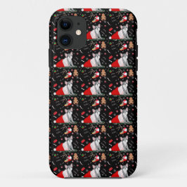 Franse Bulldog Puppy In Sinterklaas Hoed Patroon   Case-Mate iPhone Case