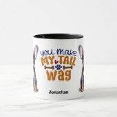 Franse bulldog puppy je maakt mijn staart wag mok (Midden)