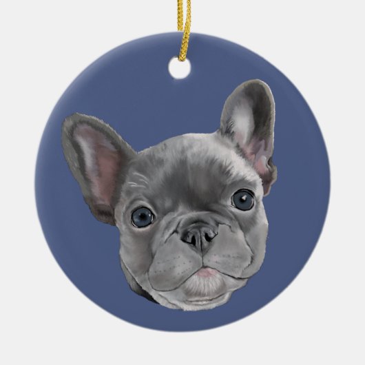Franse bulldog Puppy Keramisch Ornament (Voorkant)