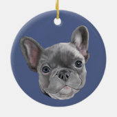 Franse bulldog Puppy Keramisch Ornament (Achterkant)