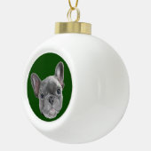 Franse bulldog Puppy Keramische Bal Ornament (Rechts)