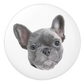 Franse bulldog Puppy Keramische Knop (Voorkant)