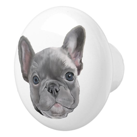 Franse bulldog Puppy Keramische Knop (Rechts)