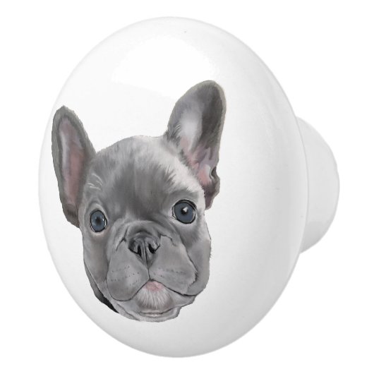 Franse bulldog Puppy Keramische Knop (Rechts)