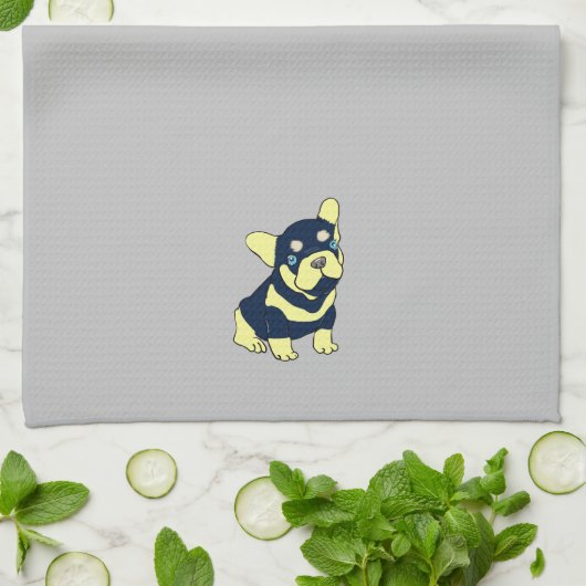 Franse Bulldog Puppy Keuken Handdoeken (Gevouwen)