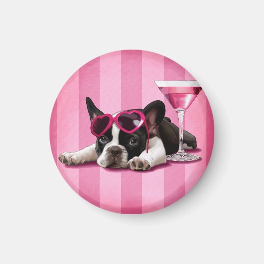 Franse bulldog Puppy Magneet (Voorkant)