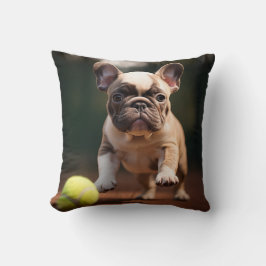 🐶Franse Bulldog Puppy 🎾met tennisbal Kussen