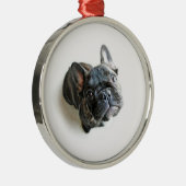Franse bulldog Puppy Metalen Ornament (Rechts)