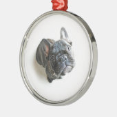Franse bulldog Puppy Metalen Ornament (Links)