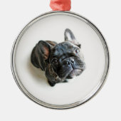 Franse bulldog Puppy Metalen Ornament (Voorkant)