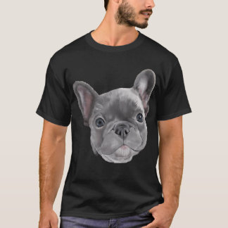Franse Bulldog Puppy op Wit T-shirt