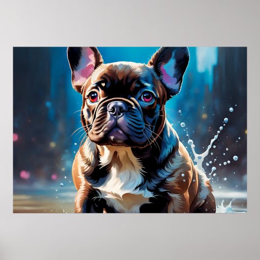 Franse bulldog Puppy Poster (Voorkant)