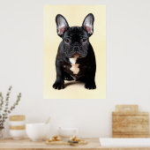 Franse Bulldog Puppy Sitting Poster (Keuken)