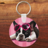 Franse bulldog Puppy Sleutelhanger (Voorkant)