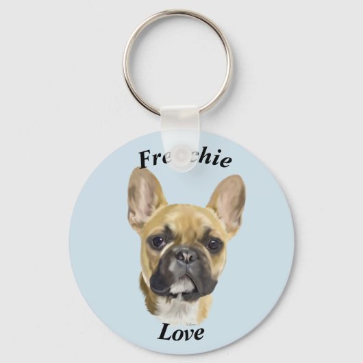 Franse bulldog Puppy Sleutelhanger (Voorkant)