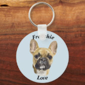 Franse bulldog Puppy Sleutelhanger (Voorkant)