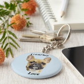 Franse bulldog Puppy Sleutelhanger (Zijkant)