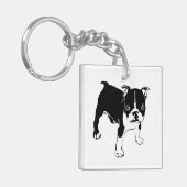 Franse Bulldog Puppy Sleutelhanger (Voorkant Links)