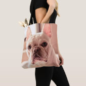 Franse bulldog Puppy Tote Bag (Dichtbij)