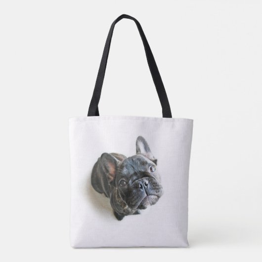 Franse bulldog Puppy Tote Bag (Achterkant)