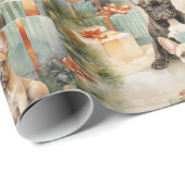 Franse Bulldog Puppy Wonderland Kerstmis Cadeaupapier (Rol Hoek)