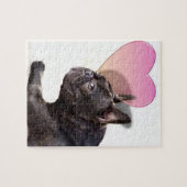 Franse Bulldog puzzle met tin Legpuzzel (Horizontaal)