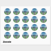 Franse bulldog quarterback Student Behoren Ronde Sticker (Vel)
