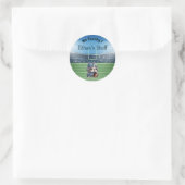 Franse bulldog quarterback Student Behoren Ronde Sticker (Tas)