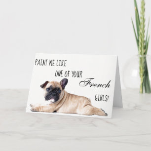 Franse Bulldog Quote Valentijnse kaart