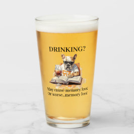 Franse Bulldog Read Drink kan geheugenverlies vero Glas