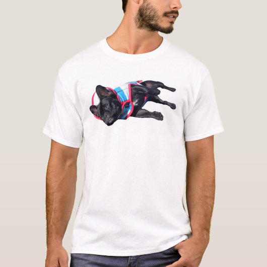 Franse Bulldog relaxing T-shirt (Voorkant)
