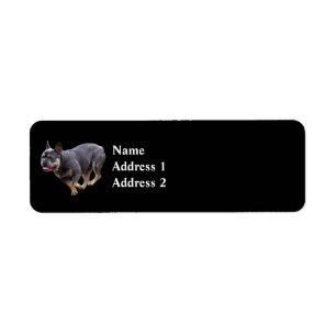 Franse Bulldog Rennend Etiket