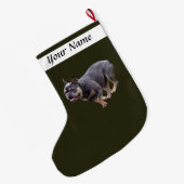 Franse Bulldog Rennend Grote Kerstsok (Achterkant (Hangend))