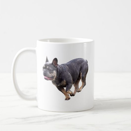 Franse Bulldog Rennend Koffiemok (Links)
