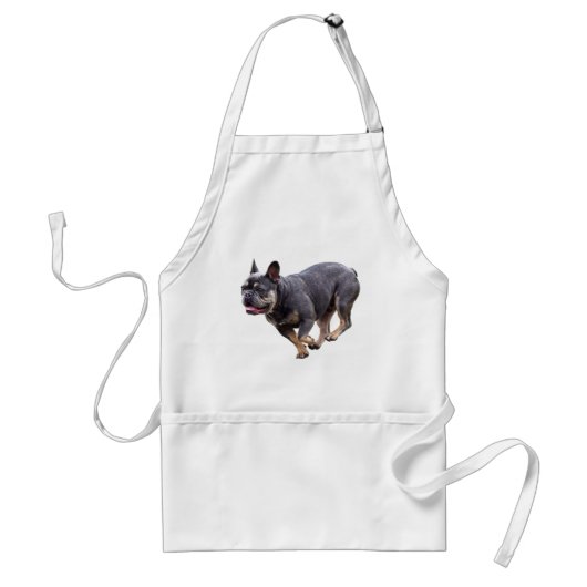 Franse Bulldog Rennend Standaard Schort (Voorkant)