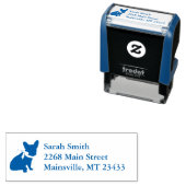Franse Bulldog retour adres stempel (In situ)