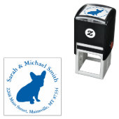 Franse Bulldog retour adres stempel (In situ)