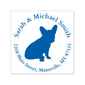 Franse Bulldog retour adres stempel (Design)