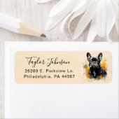 Franse Bulldog Retouradres Label (Insitu)