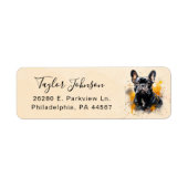 Franse Bulldog Retouradres Label (Voorkant)